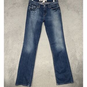 VTG Gap Jeans Womens Sz 6 Long Light Blue Wash Denim Low Rise Boot Cut Pants 90s